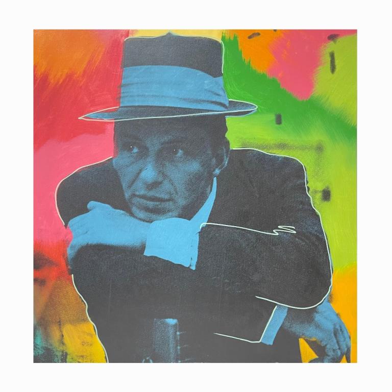 Steve Kaufman "Frank Sinatra". Signed. Mixed Media. (1 of 5)