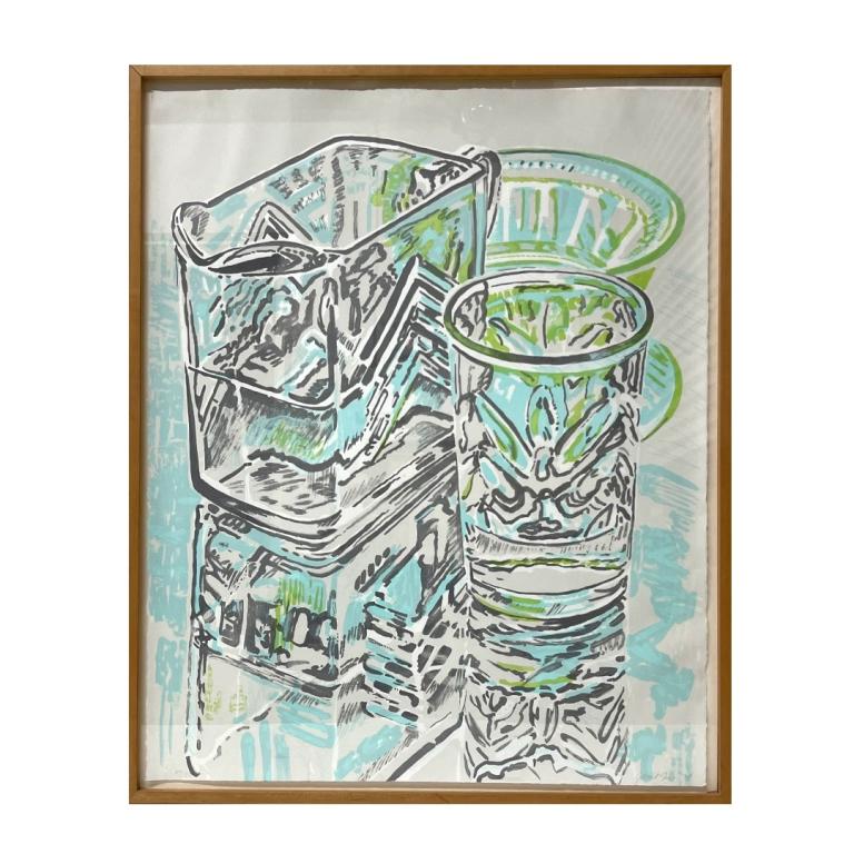 Janet Fish "Three Glasses". Signed. 4 CLR Litho. (1 of 6)