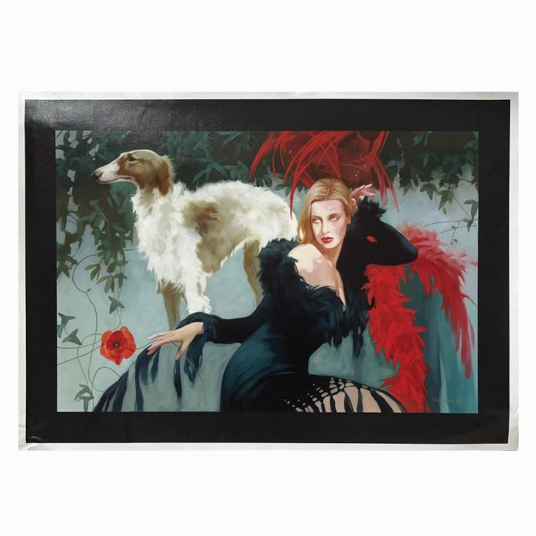 Valueva "Scarlett". Signed. Mixed Media. Measures 18 (1 of 3)