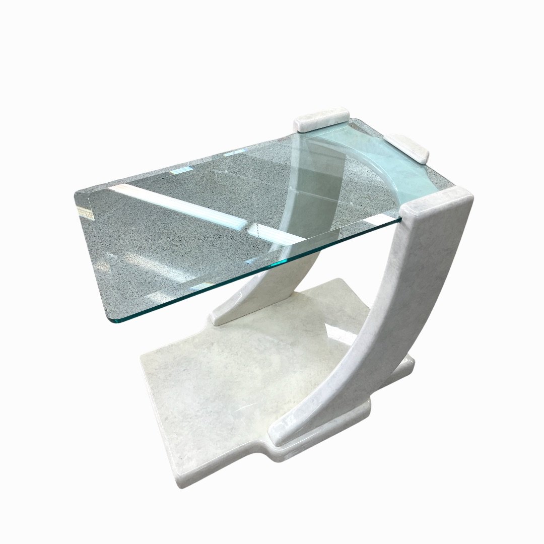 20th Century Bar Cart on Brass Wheels (1 of 3)