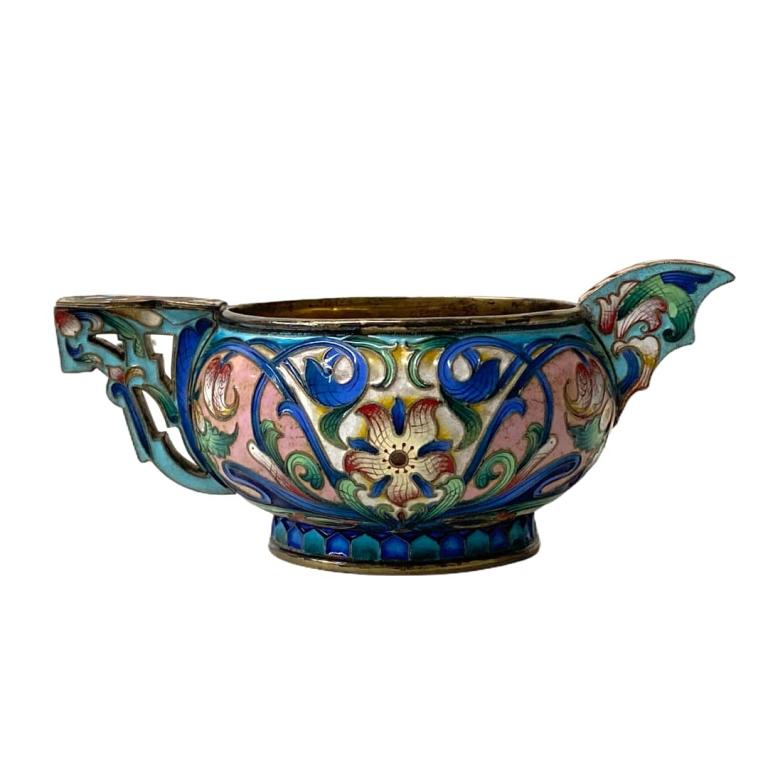 Russian Imperial Enamel Kovsh (1 of 8)
