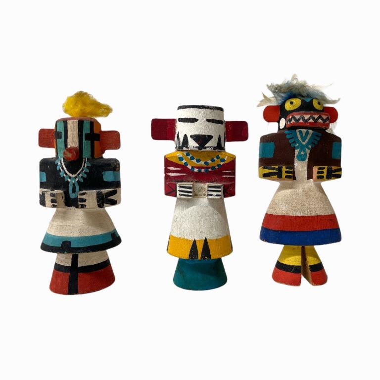 (3) Native American Hopi Kachina Dolls (1 of 4)