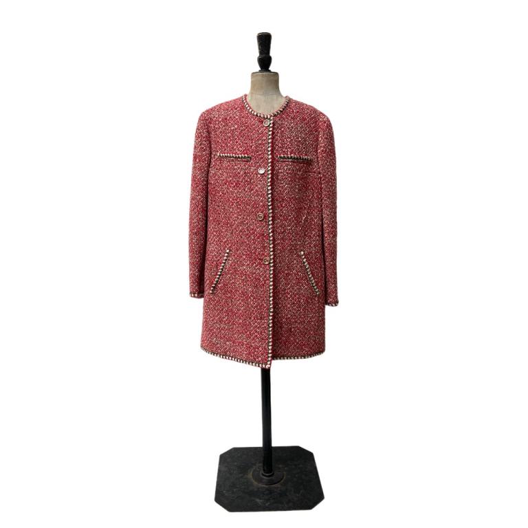 Vintage Chanel Red Printed Evening Coat (1 of 6)