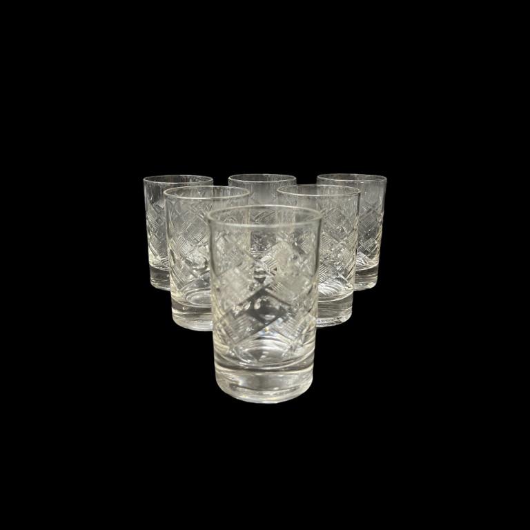 (6) Vintage Mini Crystal Water Glasses (1 of 3)