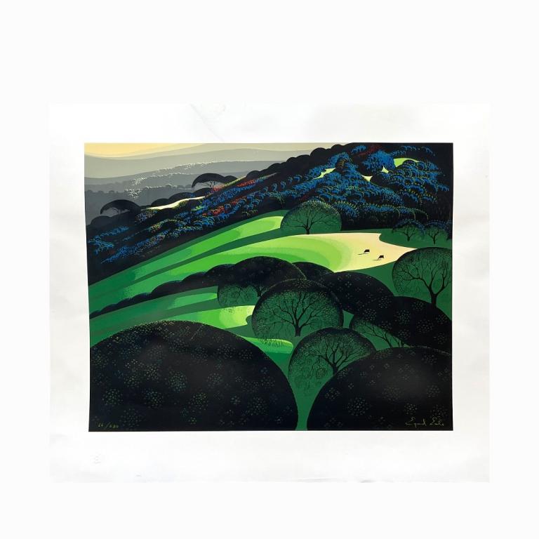 Eyvind Earle "Mountains and Trees" (1 of 4)