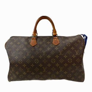 Louis Vuitton Monogram Speedy Bag: Louis Vuitton Monogram Speedy Bag, fair condition, fully functioning zipper with missing leather tip, leather on handle in very good condition, lining in good condition, minor wear marks on exterior