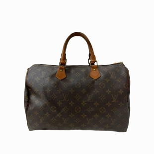 Louis Vuitton Monogram Speedy Bag: Louis Vuitton Monogram Speedy Bag, fair condition, fully functioning zipper, small tears on the handle and leather exterior details, lining in good very condition, minor wear marks on exterior