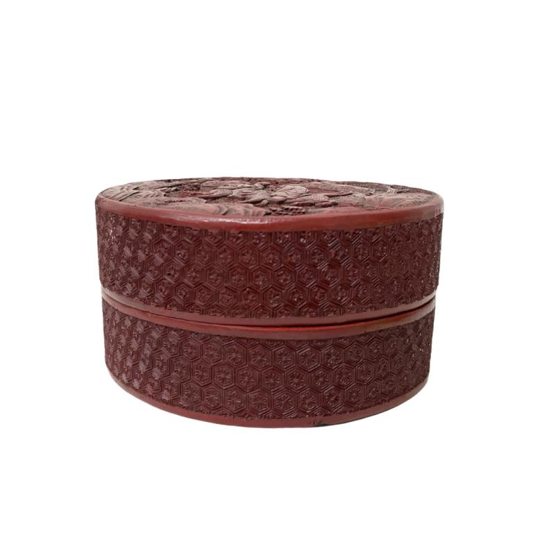 Ming Dynasty Cinnabar Lacquer Box. (1 of 4)