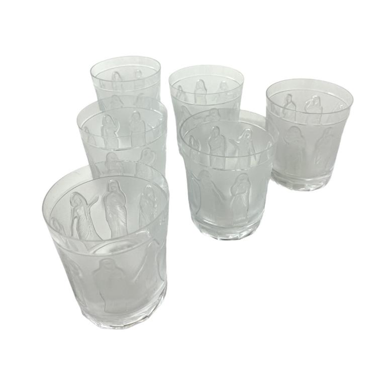 Lalique Crystal Set of 6 Glasses (1 of 3)