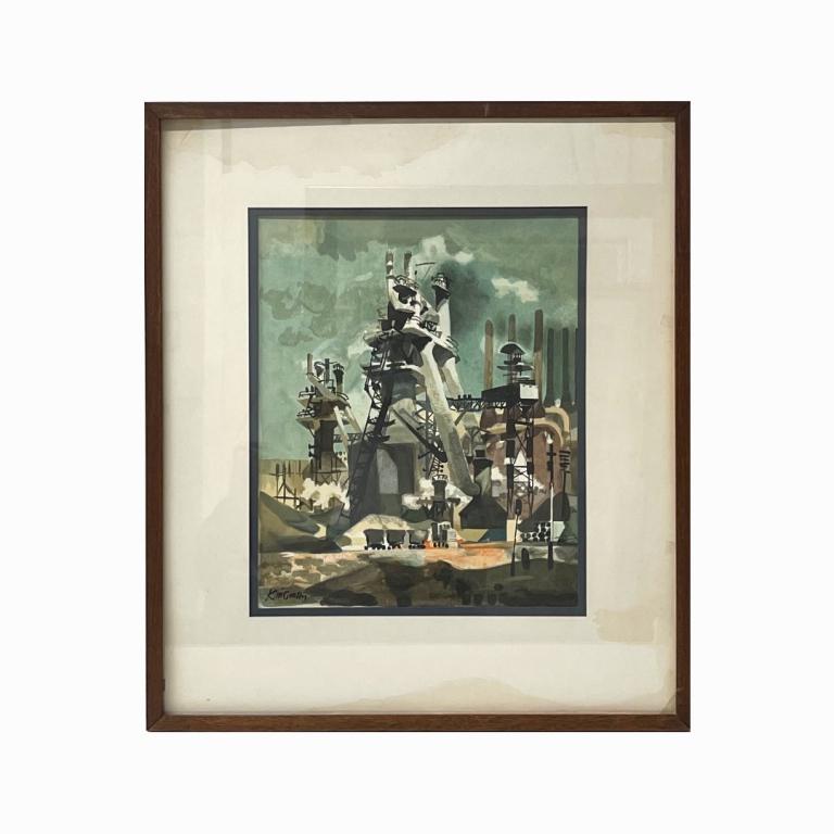 Dong Kingman "Oil Enterprise" Watercolor (1 of 4)