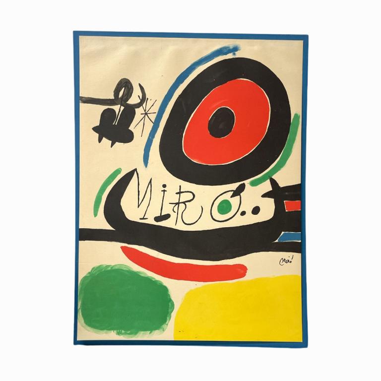 After Joan MirÃ³ (Spanish, 1893â€“1983): Lithograph, signed. Unframed. Good condition, no apparent damage. It measures 31" inches high x 23.5" inches wide.