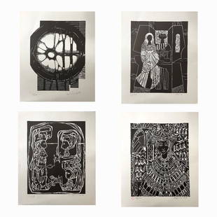 Four Cuban Masters Lithographs, 1989: Retail price: $1,200. Portfolio with four works on paper by Miami Press made by four undisputed masters of Cuban contemporary art: Cundo Bermudez, Mario Carreno, Agustin Fernandez and Jose Mijares. Pr