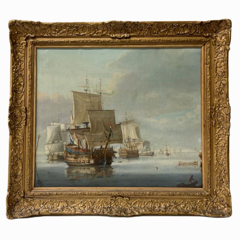 Antique Oil on Canvas Nautical Painting (1 of 7)