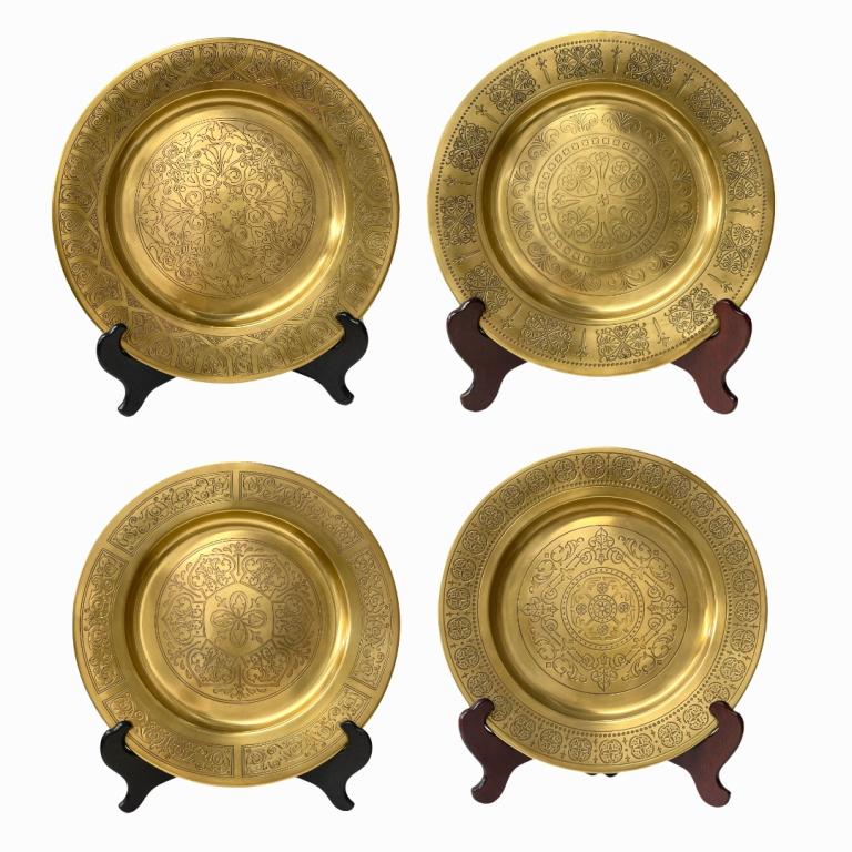 Chinese Gilt Brass Plates (1 of 5)