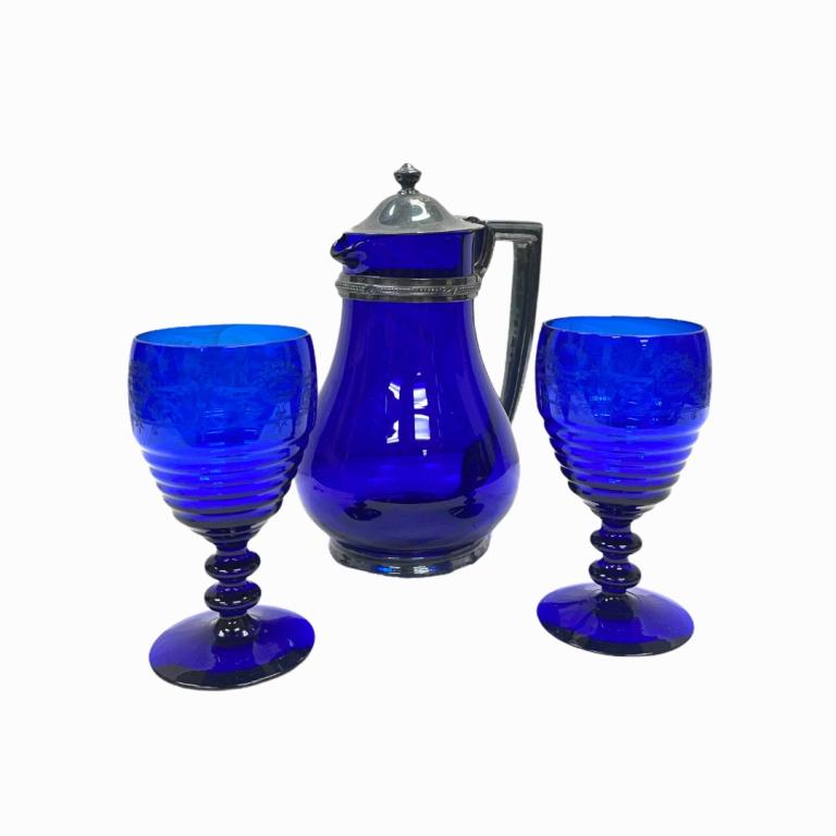 Cobalt Blue Glass, 3 Set (1 of 3)