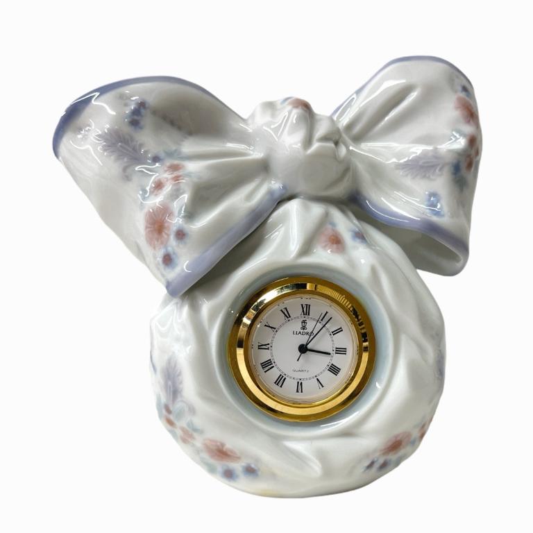 Lladro Porcelain Bow Clock (1 of 3)