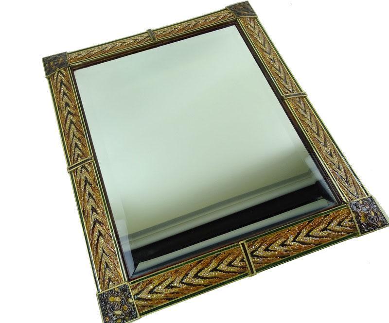 Large Jay Strongwater Jeweled Beveled Mirror (1 of 4)