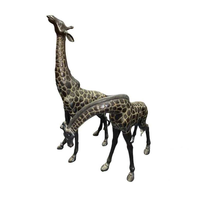 Pair of Large Bronze Giraffe Sculptures (1 of 5)