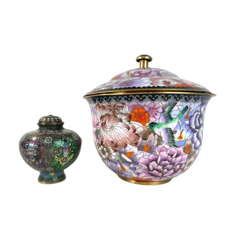 Chinese Cloissone Covered Urn And Japanese (1 of 5)