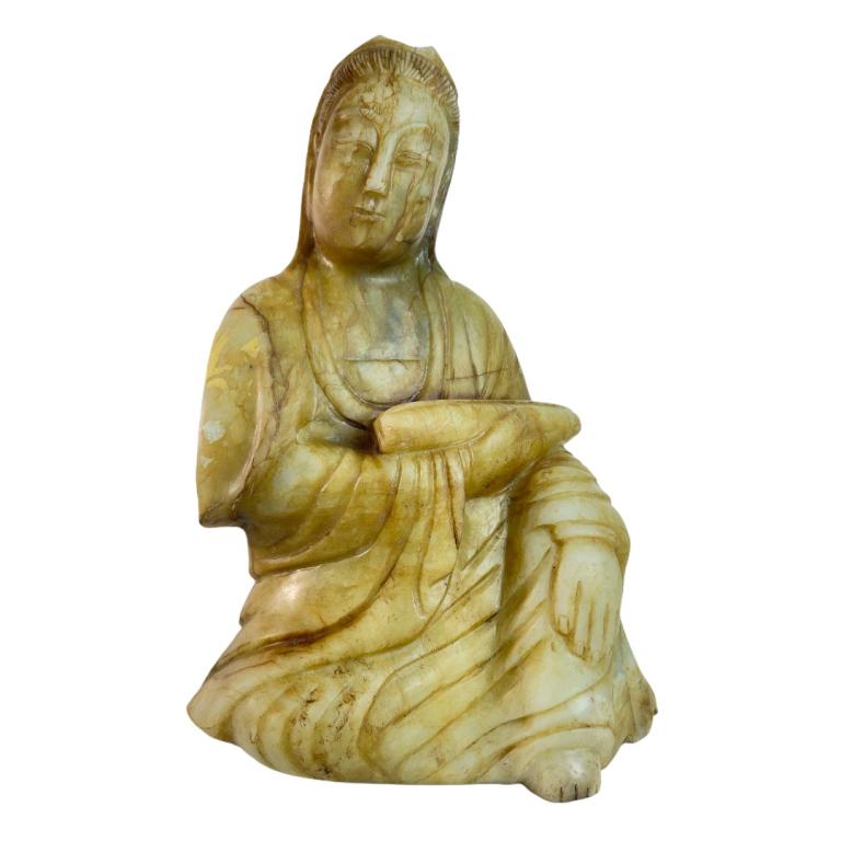 A Large Carved Jade Chinese Figure (1 of 3)