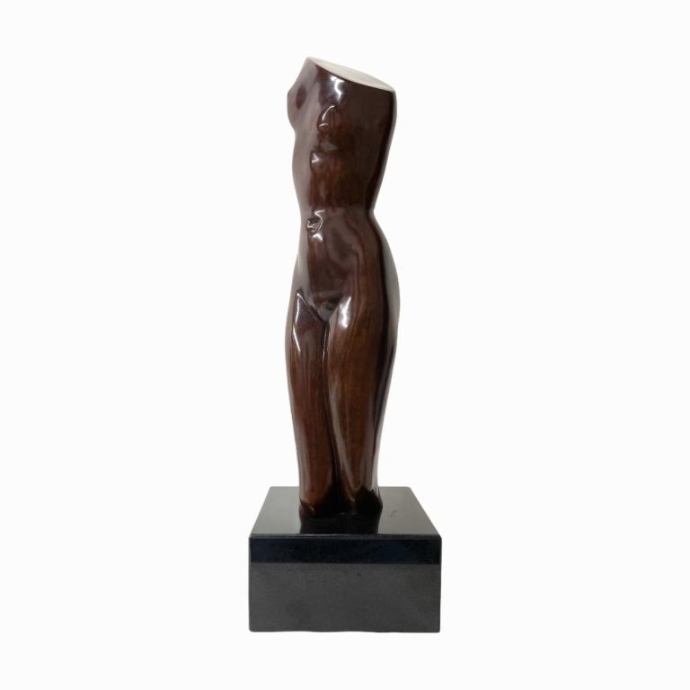 Anita Huffington 1989 Bronze Sculpture: Anita Huffington 1989 Bronze Sculpture. Signed. Sculpture Measures 21.5 inches high. Marble Base Measures 4 inches high x 8 inches wide x 8 inches deep.