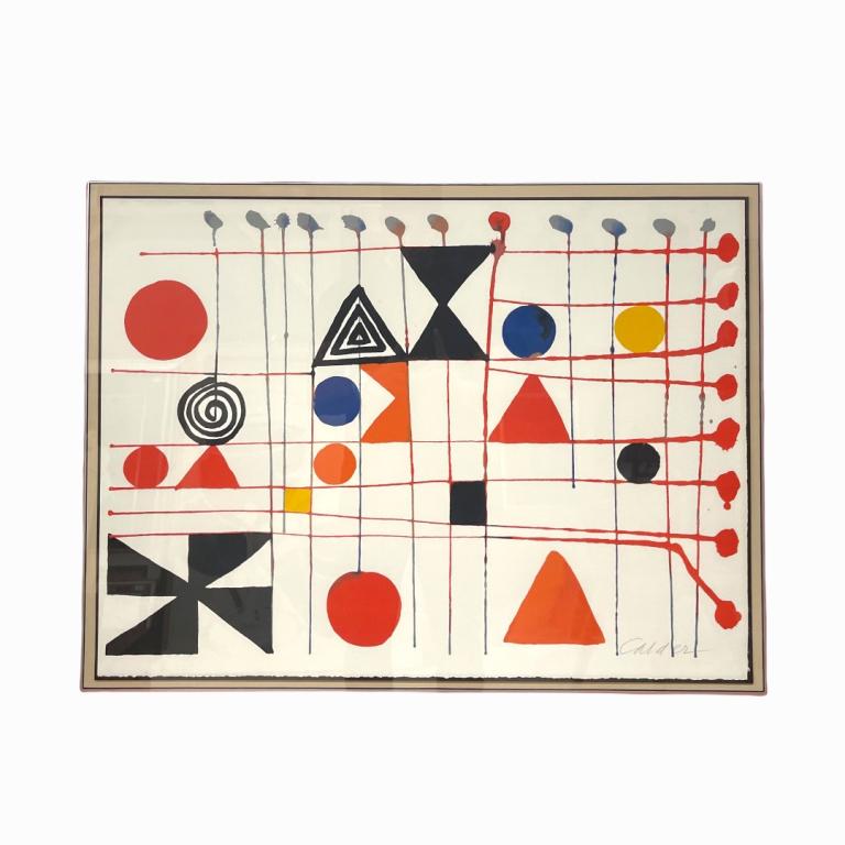 Alexander Calder Pencil Signed Geometric Litho (1 of 4)