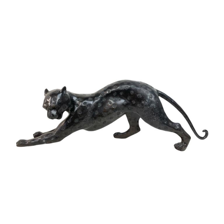 Vintage Bronze Sculpture Of Standing Cheetah (1 of 3)