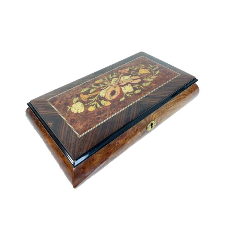 Porter Italian Marquetry Inlaid Wooden Music Box (1 of 4)