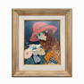Charles Levier Oil On Board Portait Of Woman