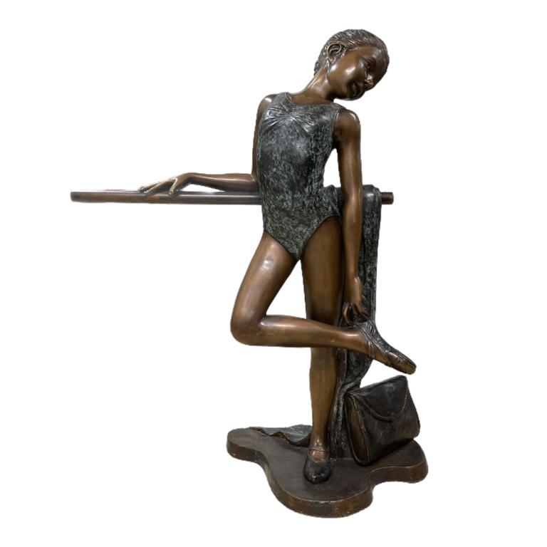 Large Bronze Sculpture Of Young Ballerina Dancer (1 of 4)