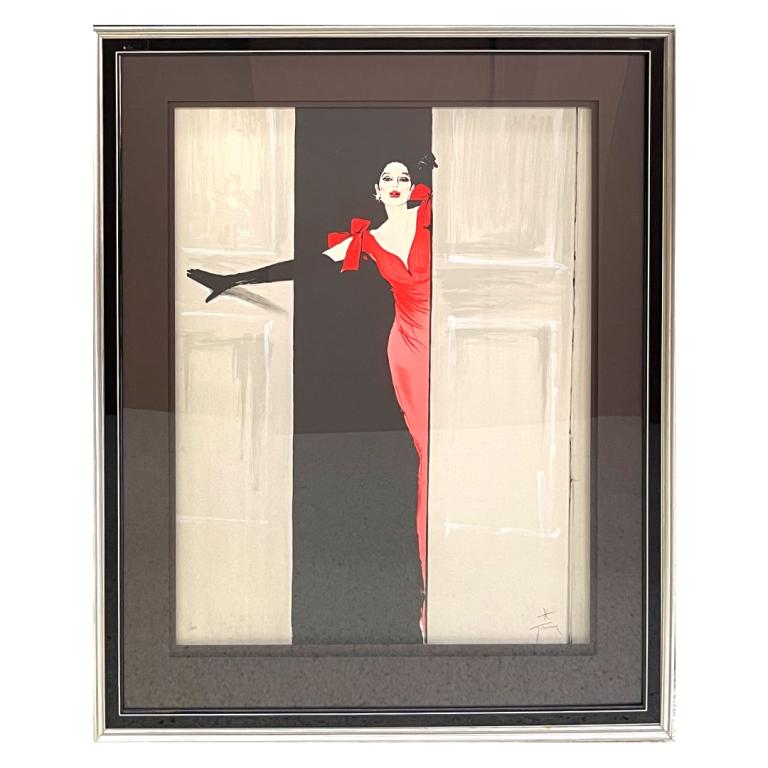 Rene Gruau (French 1909-2004) Woman In Red Dress (1 of 4)