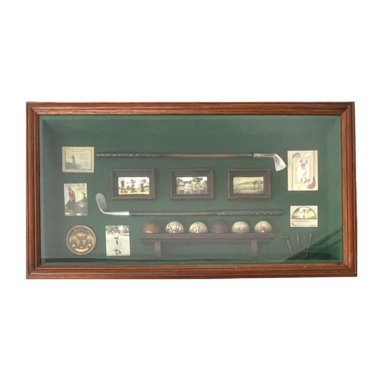 Hice Golf Club Memorabilia In Shadowbox Frame (1 of 5)
