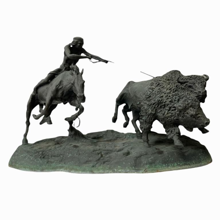 CM Russell Large Bronze Indian & Buffalo Group (1 of 5)