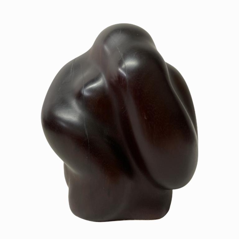 1978 Signed Burwash Abstract Solid Wood Sculpture (1 of 4)