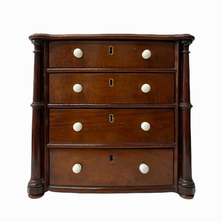 Antique American Mahogany 4 Drawer Jewelry Box (1 of 3)