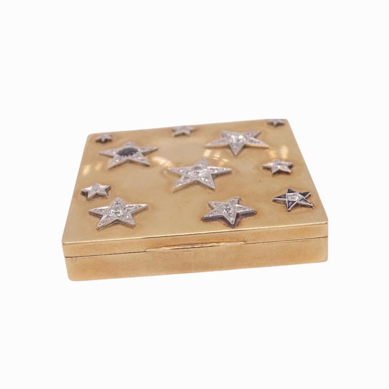 Vintage Diamond Sapphire Star Compact (1 of 4)