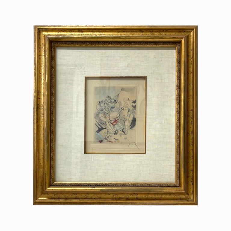 Louis Icart "Sword Fight" Color Etching Framed (1 of 5)