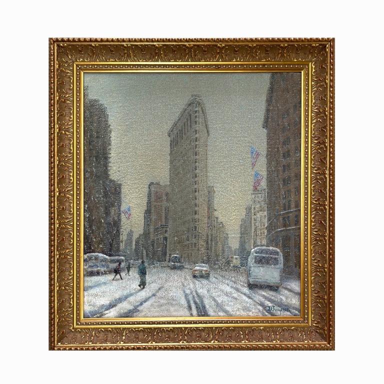 Thomas Wagner "Flatiron Building" Street Scene Oil (1 of 5)