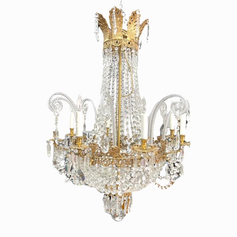 French Empire Ormolu Bronze Cherubs Chandelier (1 of 3)