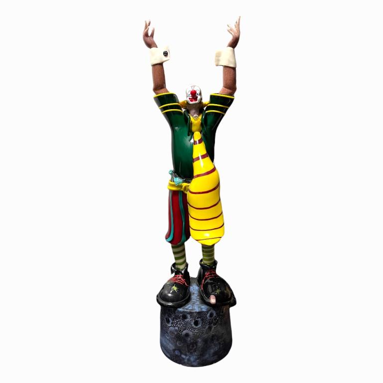 Life Size Pino Signoretto Murano Clown Sculpture (1 of 4)