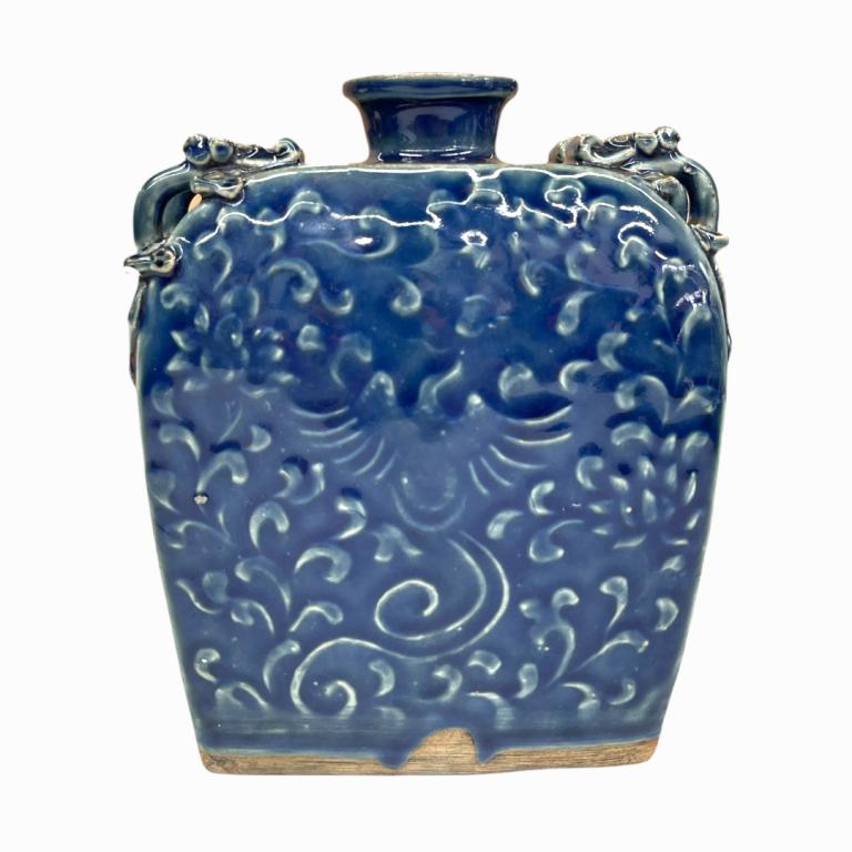 Chinese Yuan Dynasty Cobalt Glazed Phoenix Vase (1 of 3)