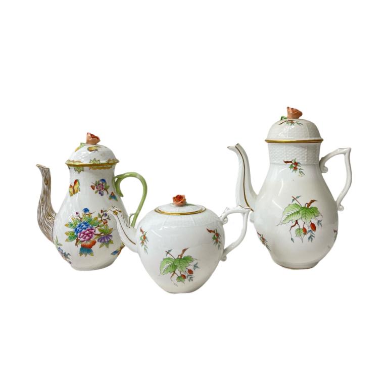 Lot Of 3 Herend Hungary Teapot & Coffee Pot Items (1 of 5)