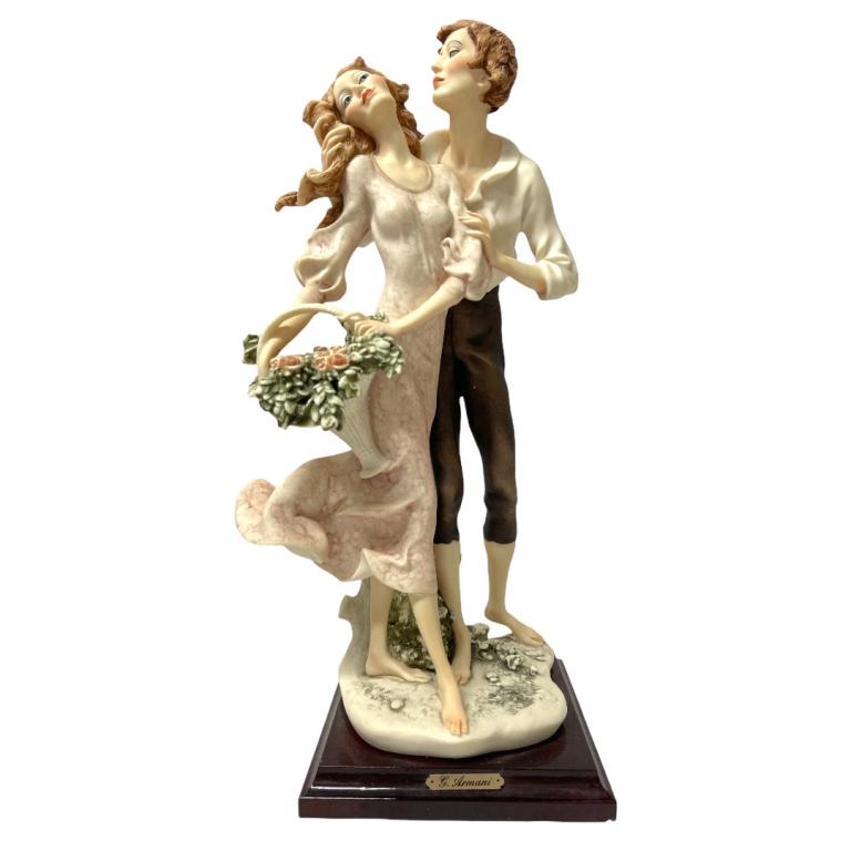 Giuseppe Armani "Lovers" Sculpture 0756C: Giuseppe Armani Italian porcelain sculpture titled "Lovers" number 0756C. Measures approx. 13 1/2" height. Includes original box. Appears in overall good condition.
