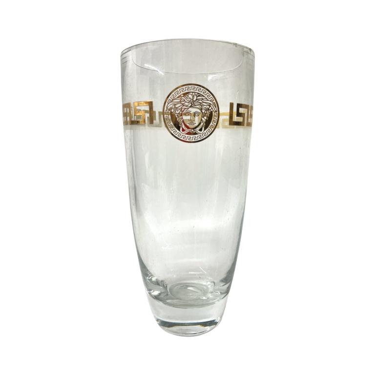 Rosenthal Versace Crystal Medusa Head Meander Vase (1 of 3)