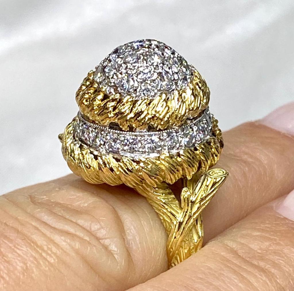18K Yellow Gold Diamond Cocktail Ring (1 of 1)