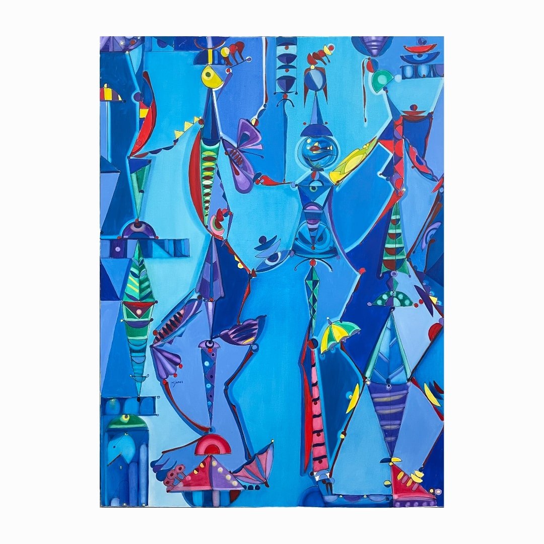 Jose Mijares (CUBA 1921-2004) Large Oil On Canvas (1 of 5)