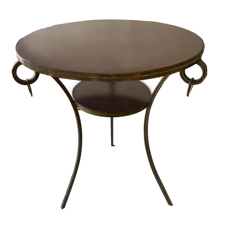Mid Century Modern Gilt Brass Marble Top Table (1 of 1)