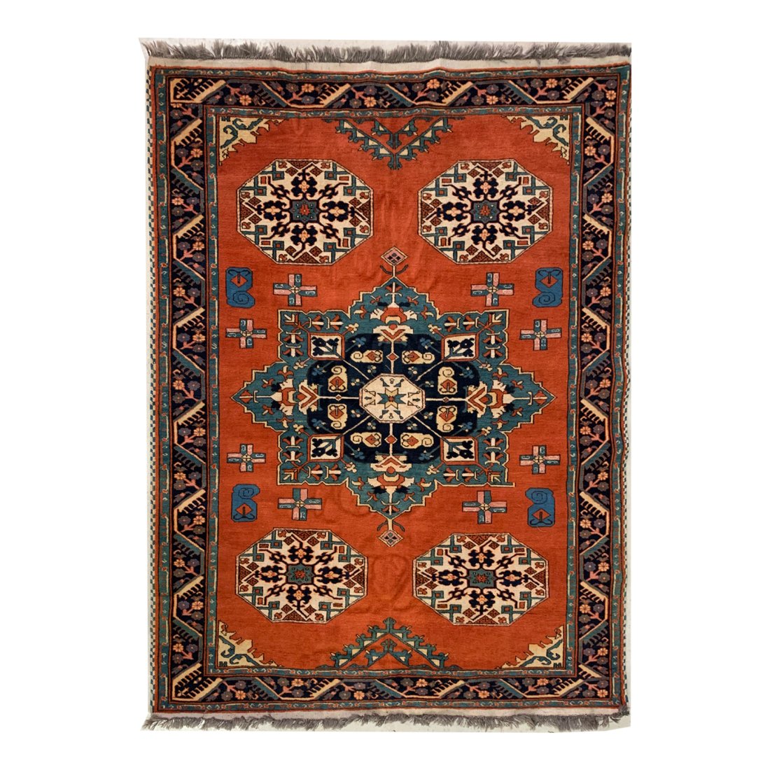 Vintage Pakistani Hand Woven Wool Rug 7' X 5.5' (1 of 2)