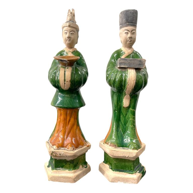 Pr Chinese Ming Sancai Glazed Pottery Tomb Figures (1 of 4)
