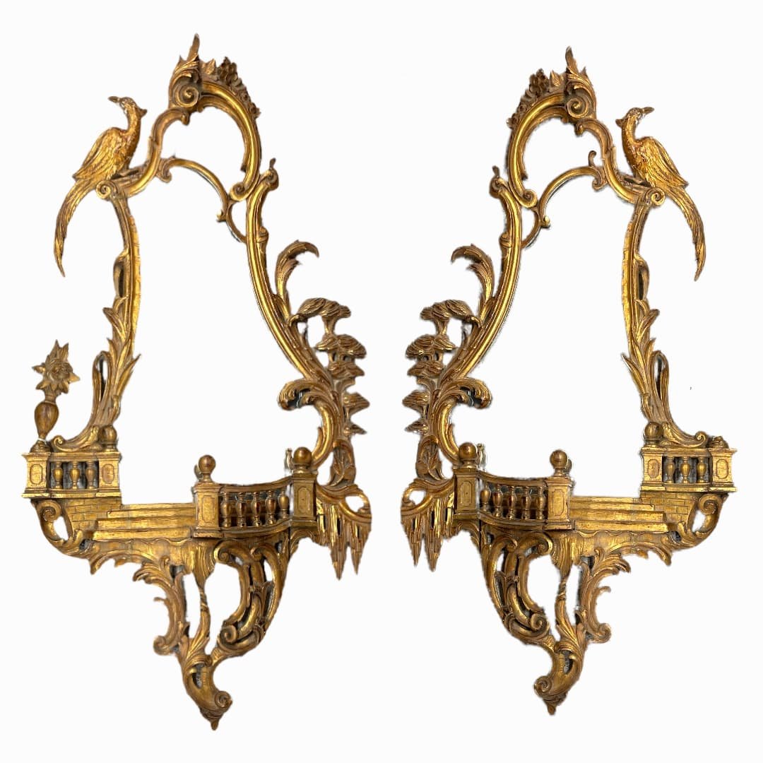 Pr Italian Baroque Gold Leaf Wooden Ornate Mirrors (1 of 5)